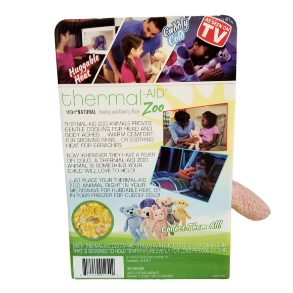 Thermal-aid Zoo, Tiny the Elephant (Pink) Heating and Cooling Pack - Picture 5 of 5